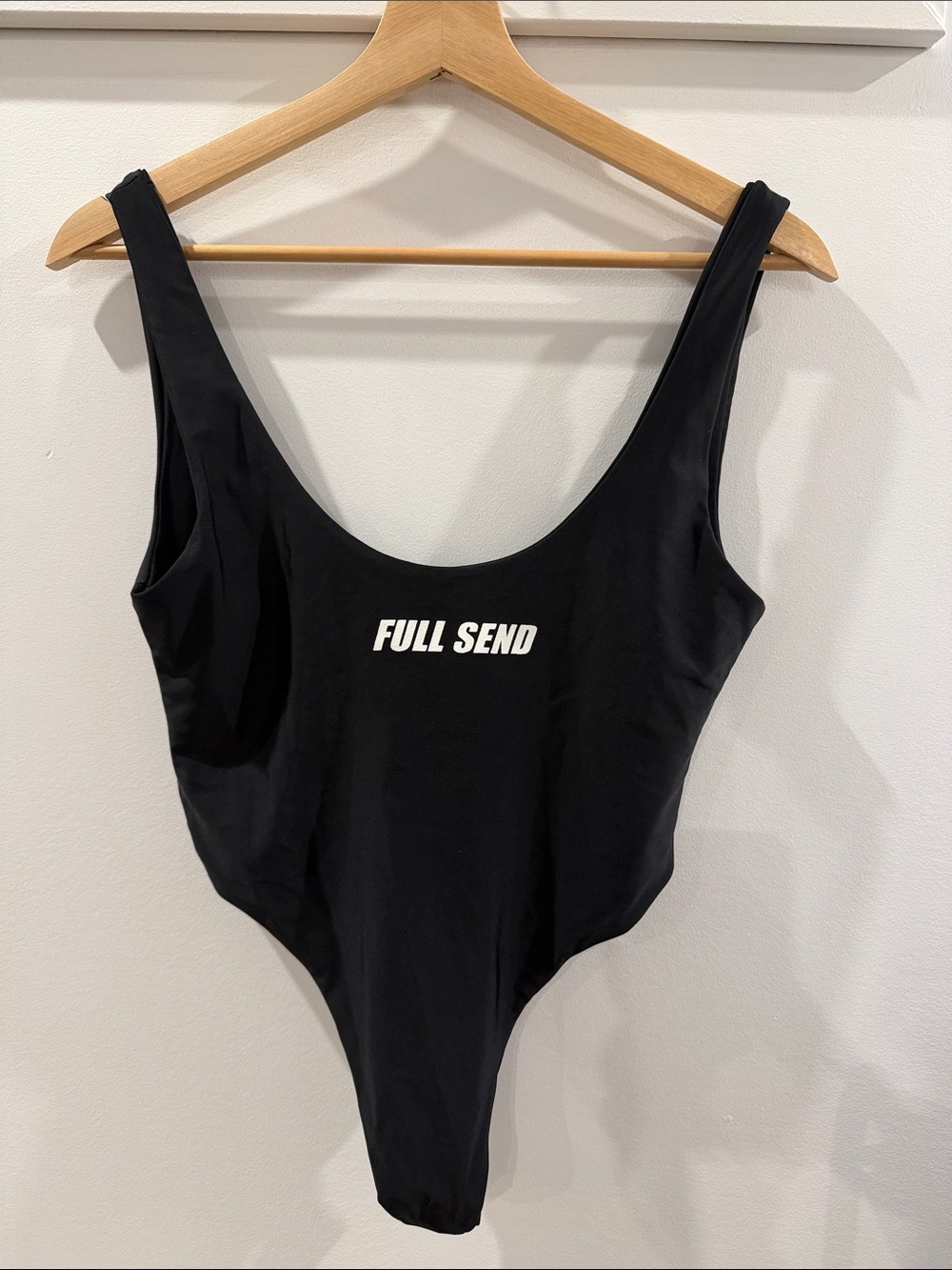 Black Full Send Scoop Neck Women's Bodysuit